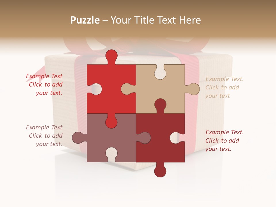 Present Birthday Ribbon PowerPoint Template