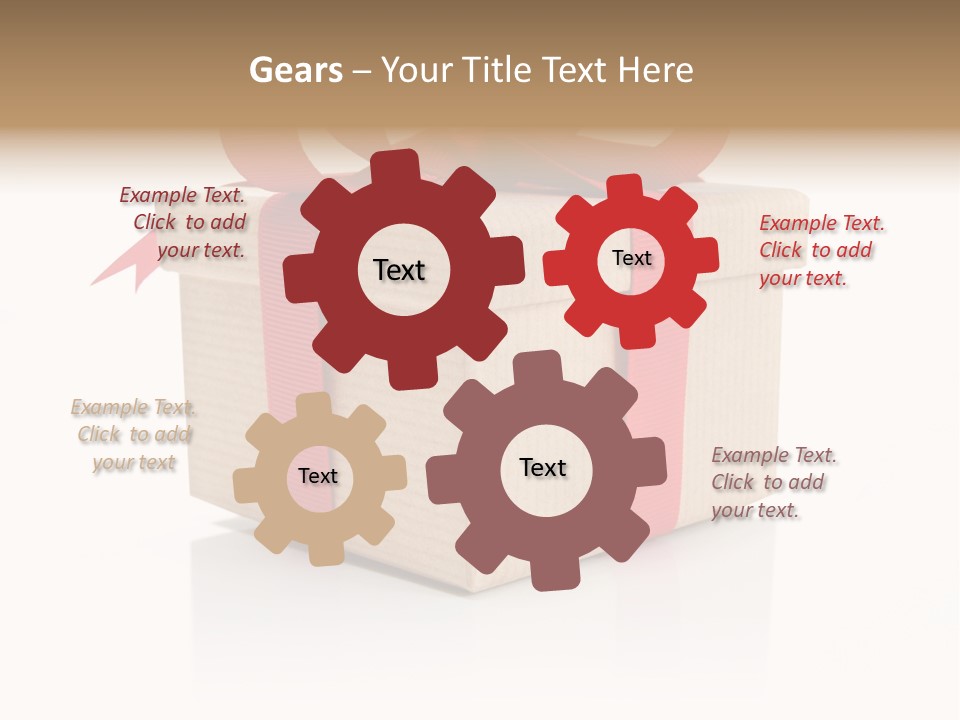 Present Birthday Ribbon PowerPoint Template