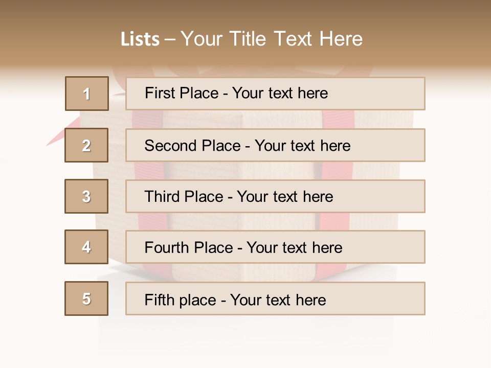 Present Birthday Ribbon PowerPoint Template