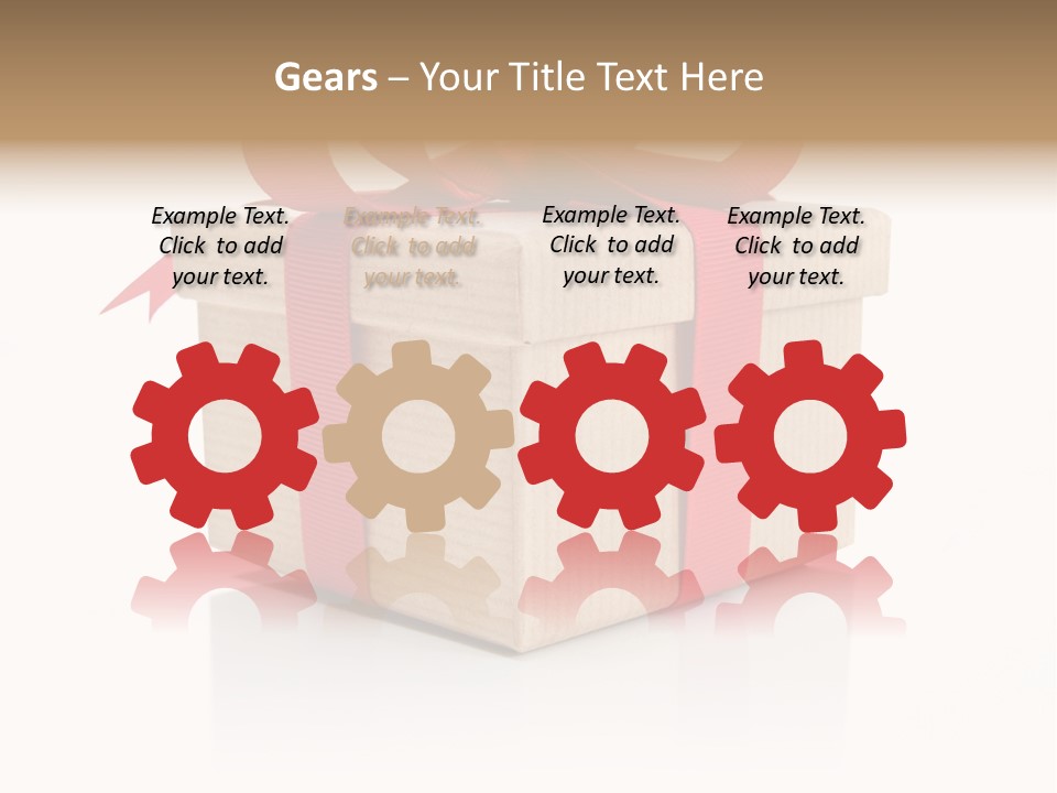 Present Birthday Ribbon PowerPoint Template