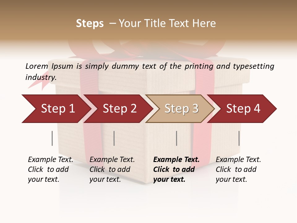 Present Birthday Ribbon PowerPoint Template