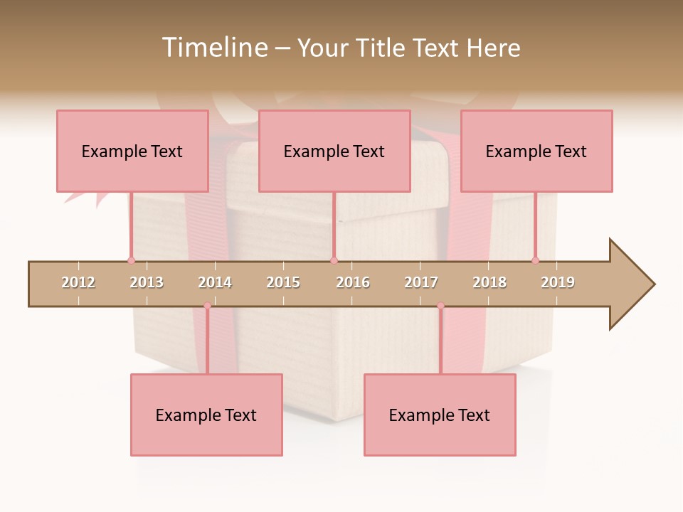 Present Birthday Ribbon PowerPoint Template