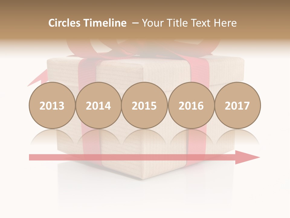 Present Birthday Ribbon PowerPoint Template