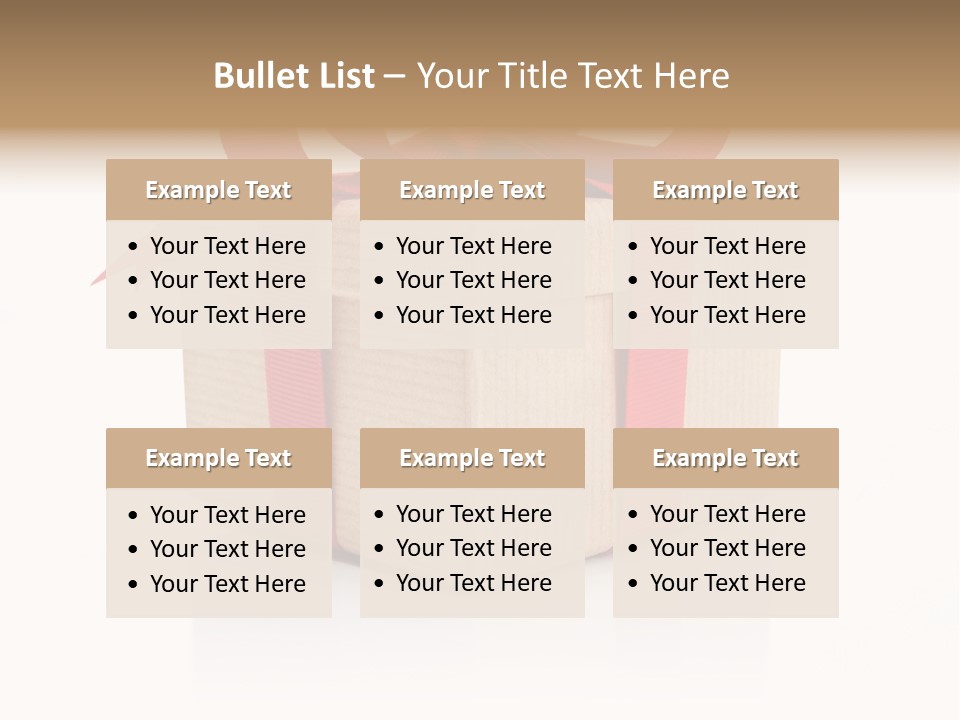 Present Birthday Ribbon PowerPoint Template