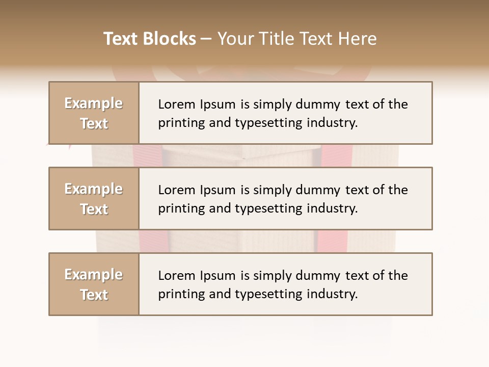 Present Birthday Ribbon PowerPoint Template