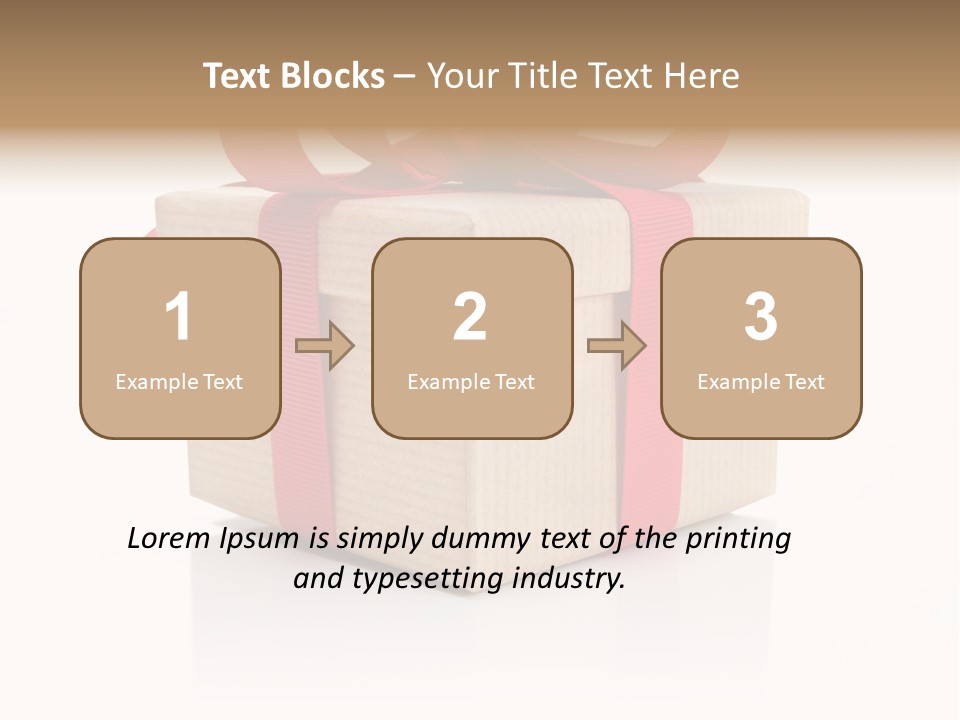 Present Birthday Ribbon PowerPoint Template