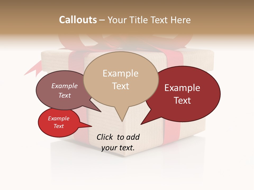 Present Birthday Ribbon PowerPoint Template