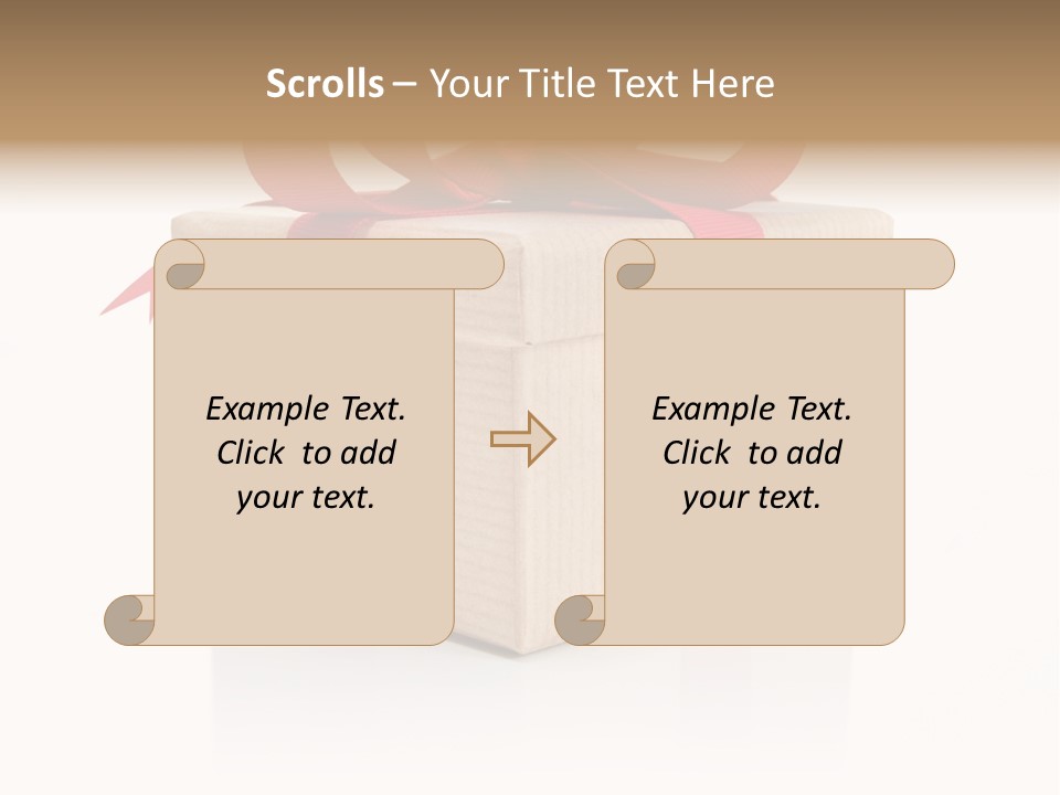 Present Birthday Ribbon PowerPoint Template