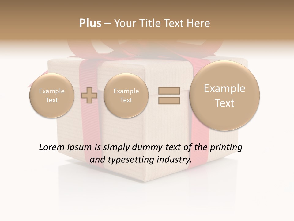 Present Birthday Ribbon PowerPoint Template