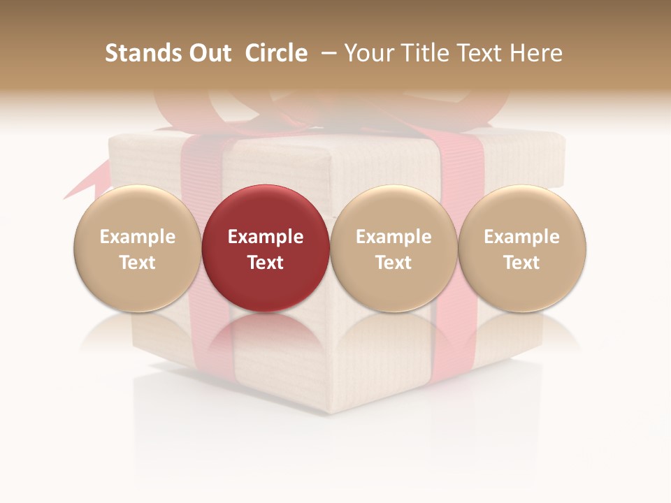 Present Birthday Ribbon PowerPoint Template