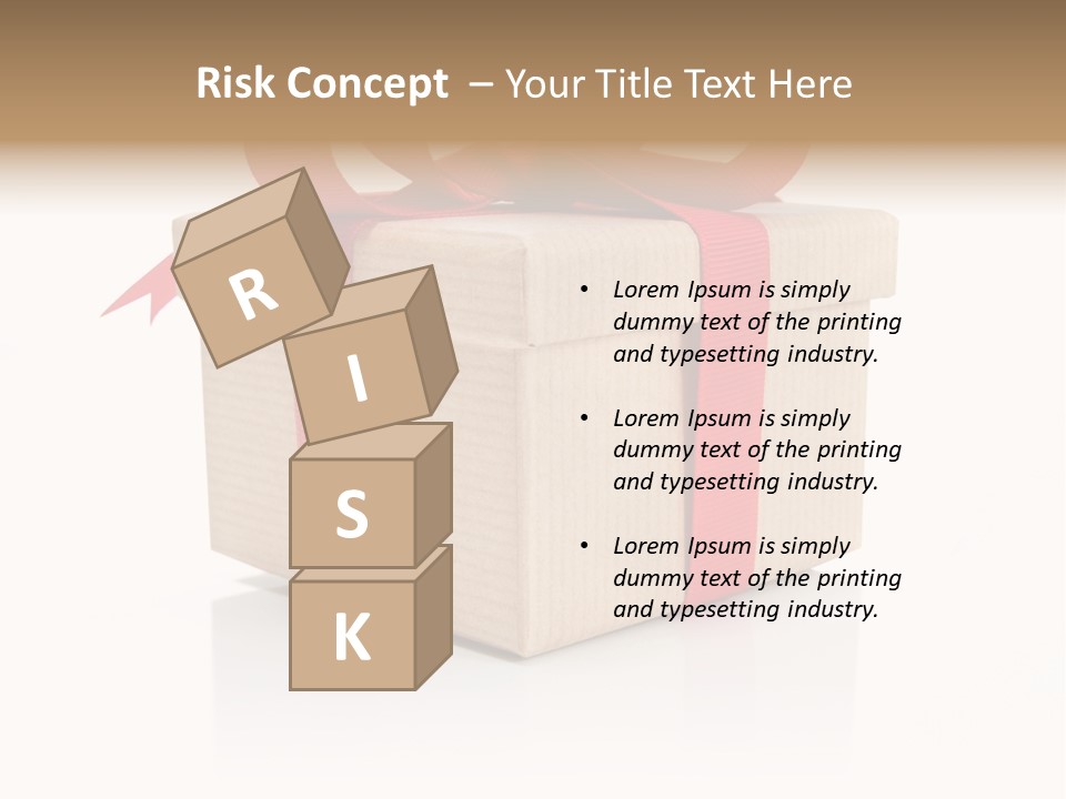 Present Birthday Ribbon PowerPoint Template