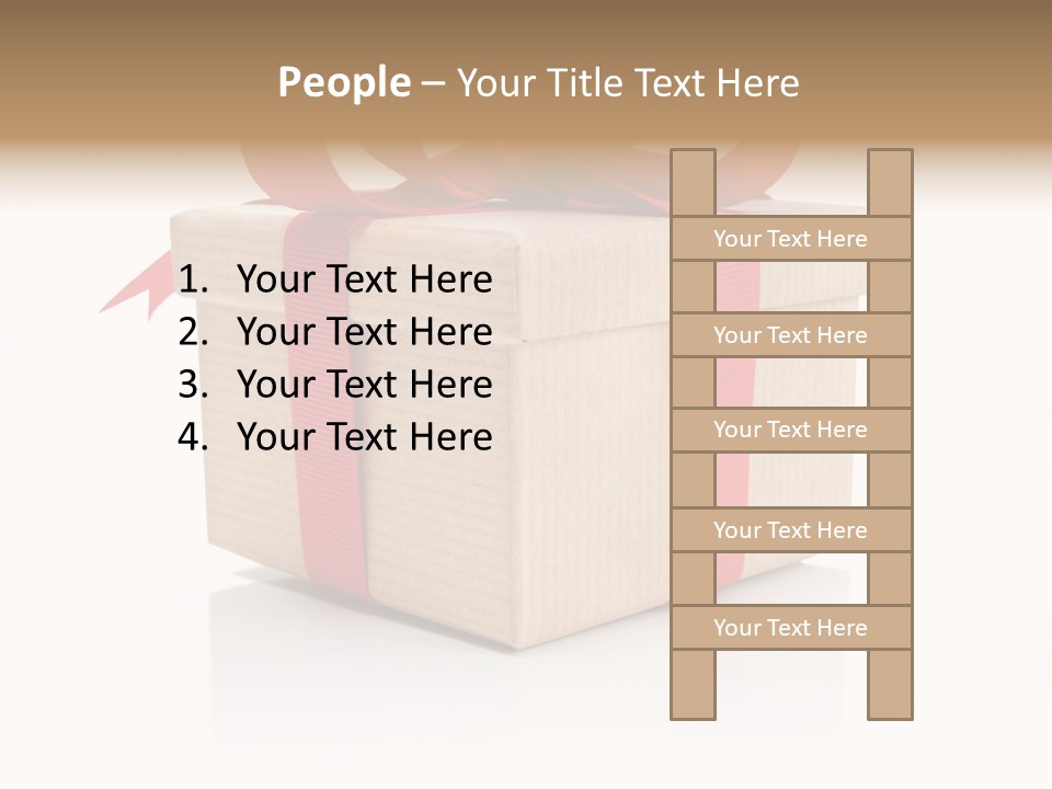 Present Birthday Ribbon PowerPoint Template