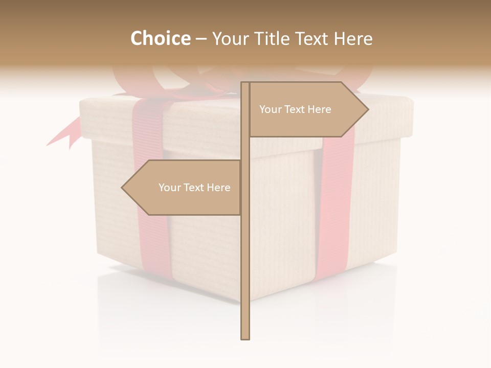 Present Birthday Ribbon PowerPoint Template