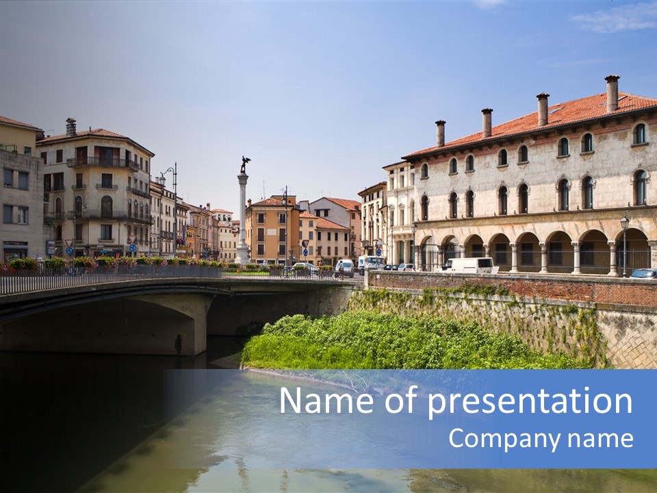 River Windows Pedestal PowerPoint Template