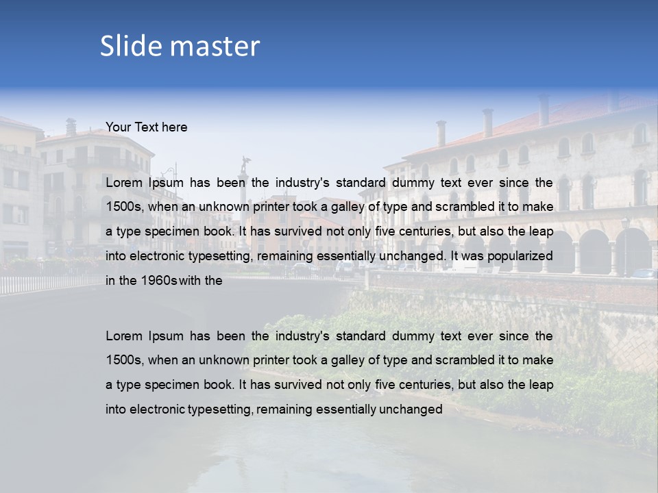 River Windows Pedestal PowerPoint Template