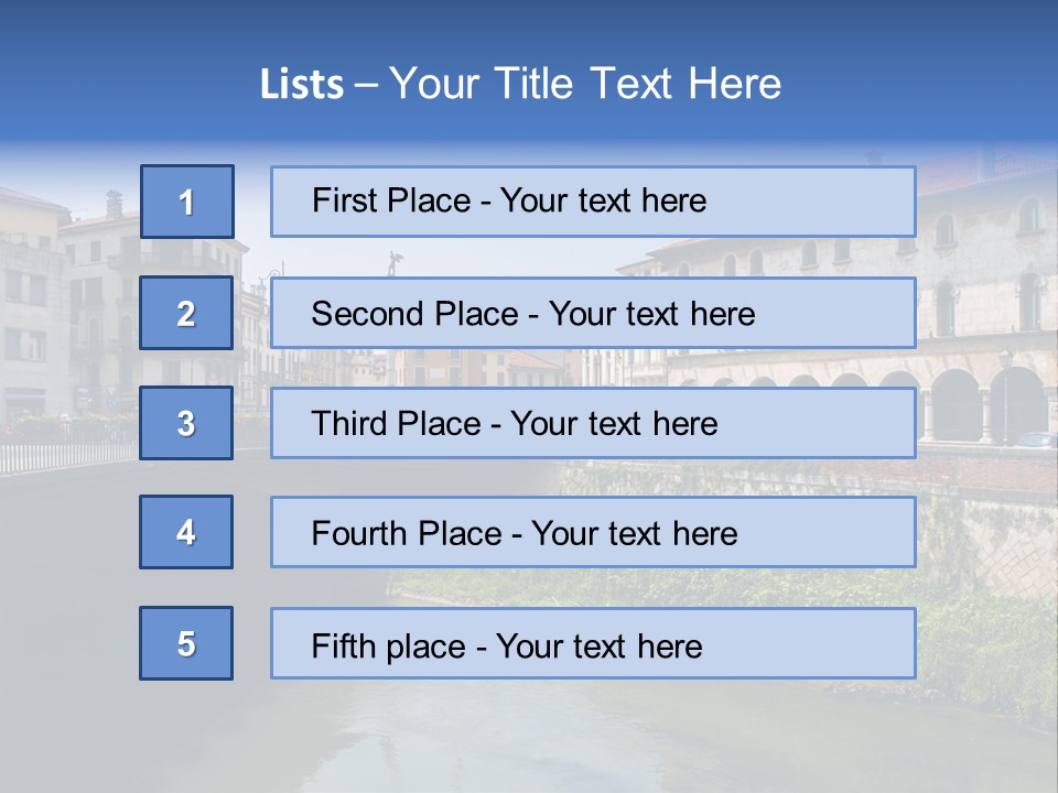 River Windows Pedestal PowerPoint Template
