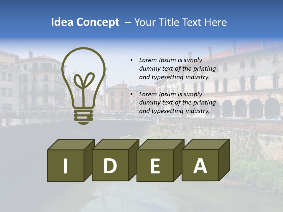 River Windows Pedestal PowerPoint Template