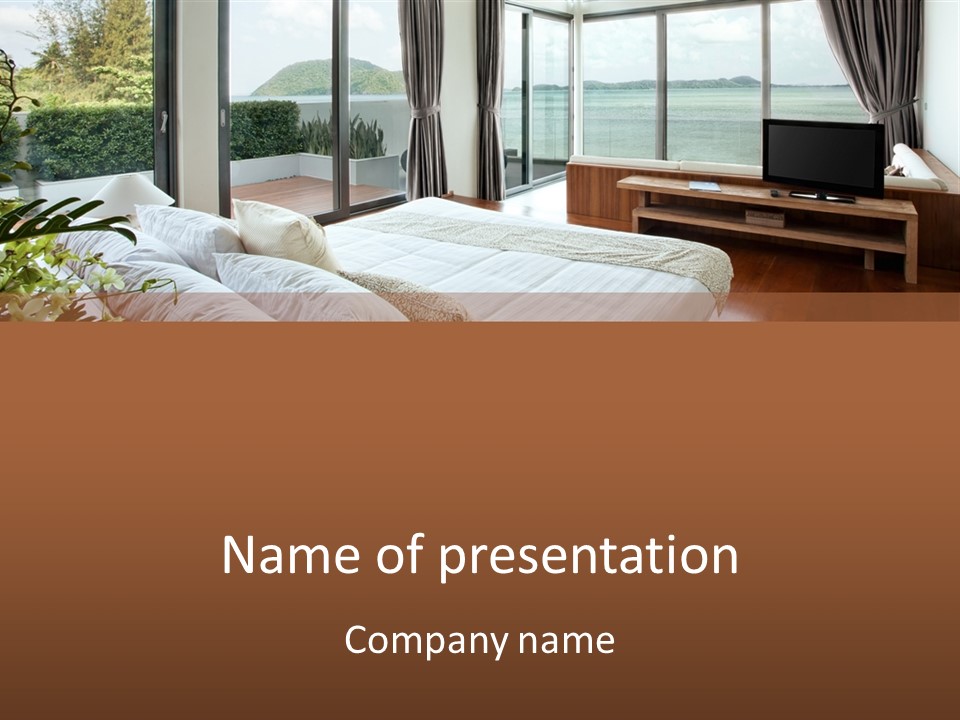 Bedside Design Fashion PowerPoint Template