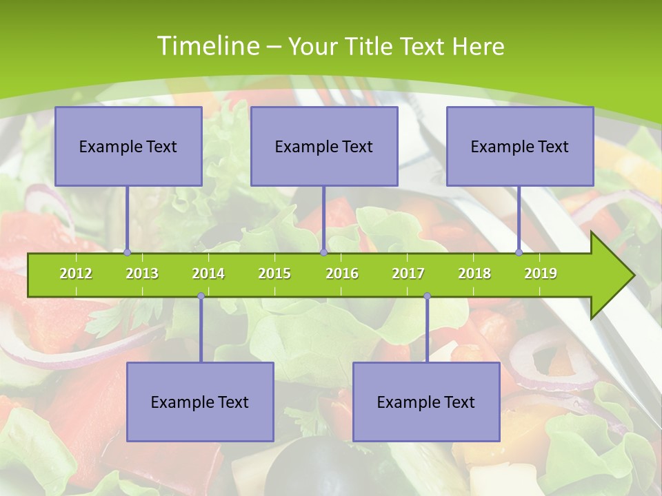 A Plate Of Salad With A Fork And Knife PowerPoint Template