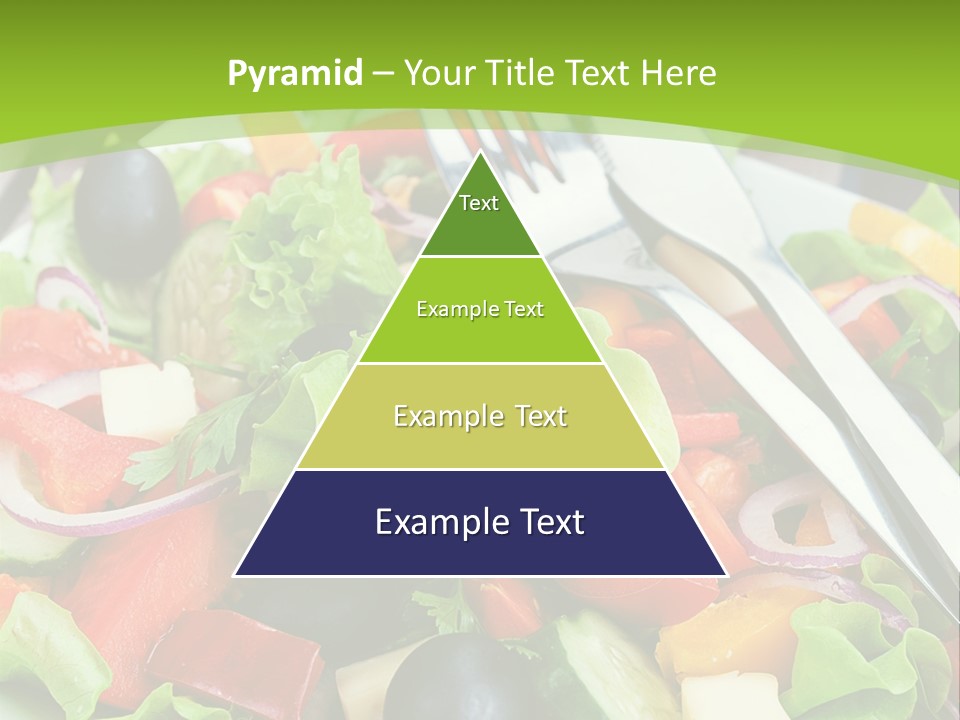 A Plate Of Salad With A Fork And Knife PowerPoint Template