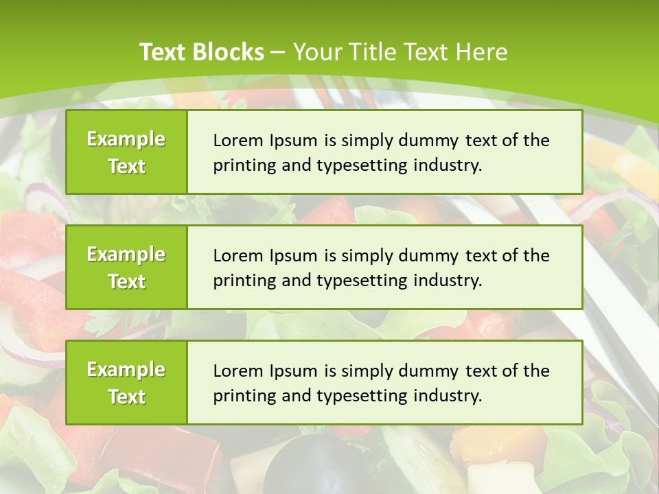 A Plate Of Salad With A Fork And Knife PowerPoint Template