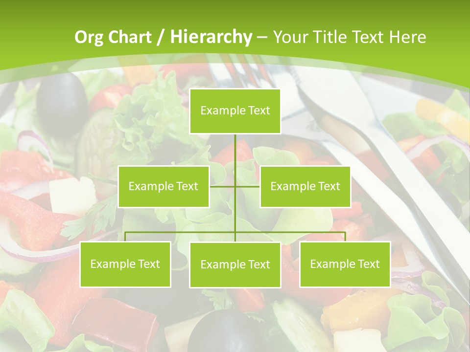 A Plate Of Salad With A Fork And Knife PowerPoint Template