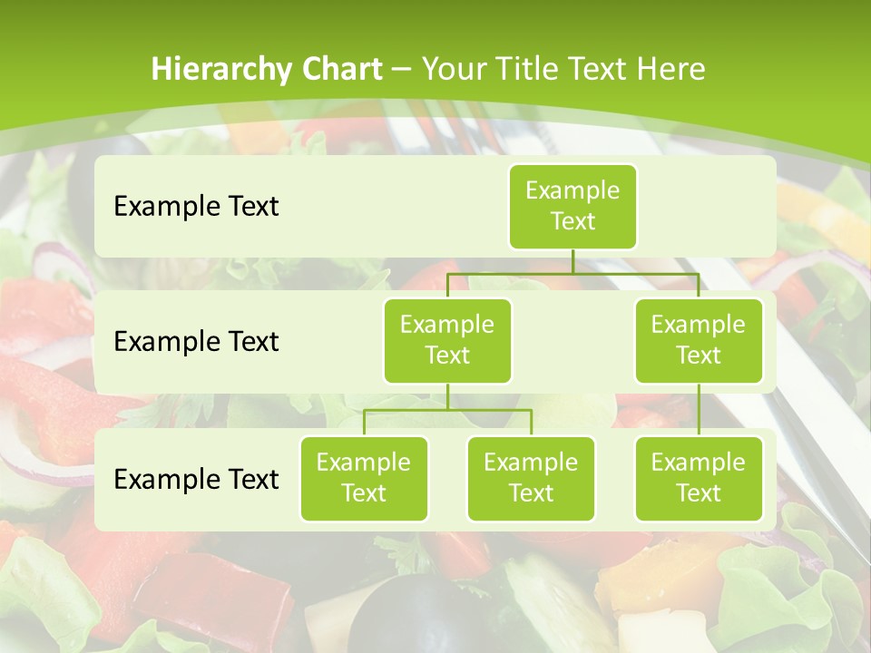 A Plate Of Salad With A Fork And Knife PowerPoint Template