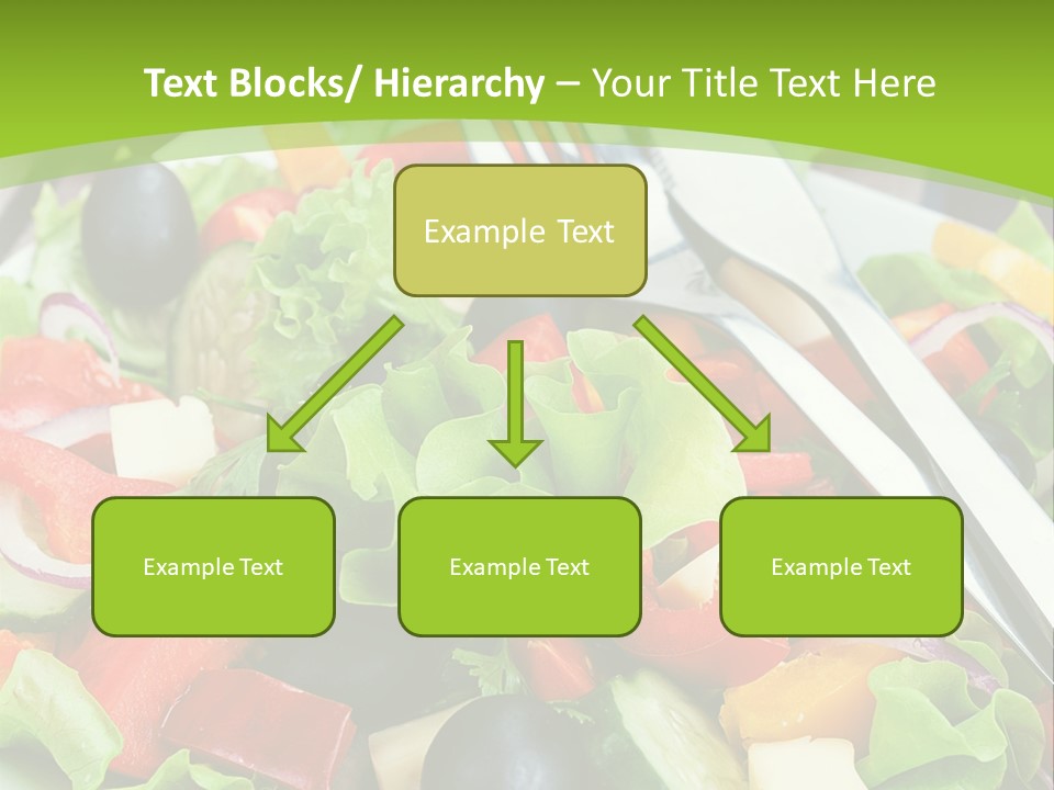 A Plate Of Salad With A Fork And Knife PowerPoint Template