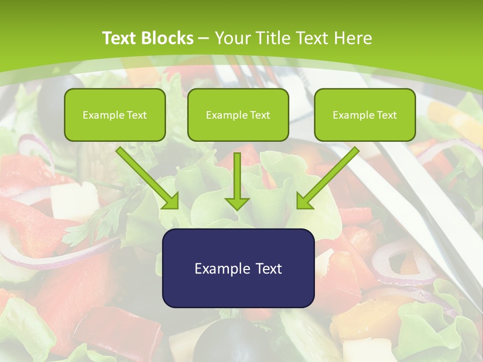 A Plate Of Salad With A Fork And Knife PowerPoint Template