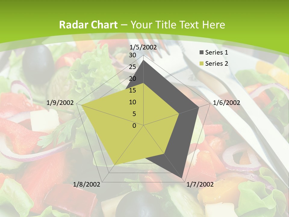 A Plate Of Salad With A Fork And Knife PowerPoint Template
