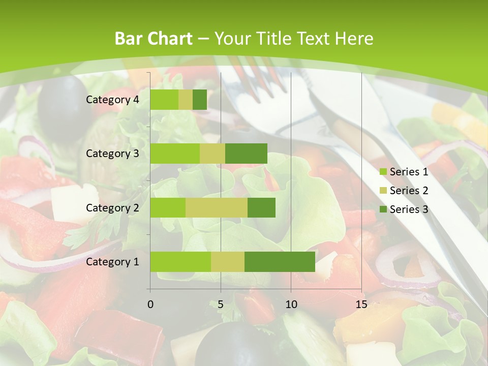 A Plate Of Salad With A Fork And Knife PowerPoint Template