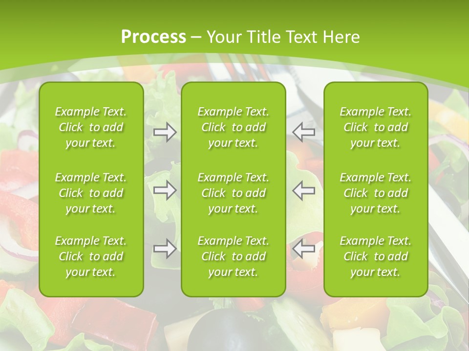 A Plate Of Salad With A Fork And Knife PowerPoint Template