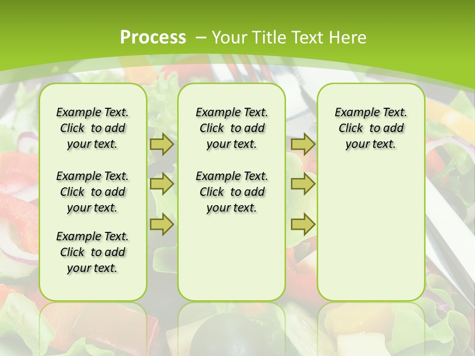 A Plate Of Salad With A Fork And Knife PowerPoint Template