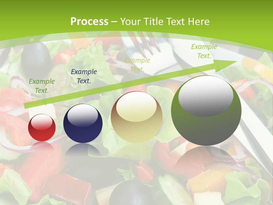A Plate Of Salad With A Fork And Knife PowerPoint Template