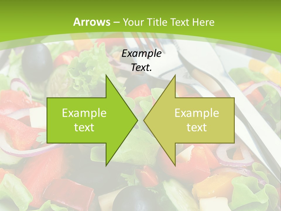 A Plate Of Salad With A Fork And Knife PowerPoint Template