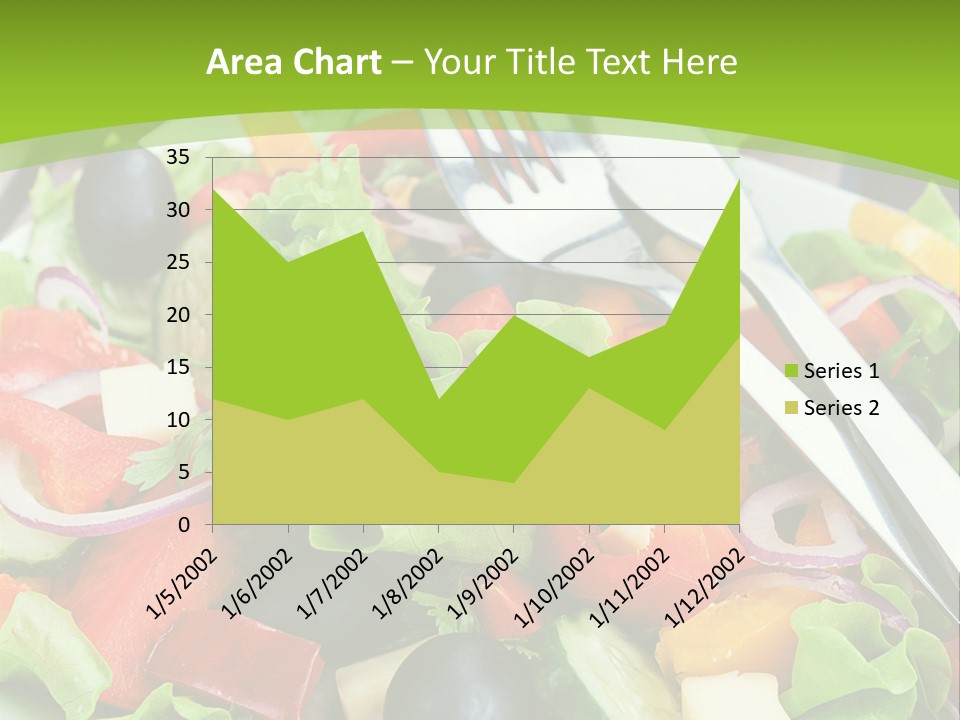A Plate Of Salad With A Fork And Knife PowerPoint Template