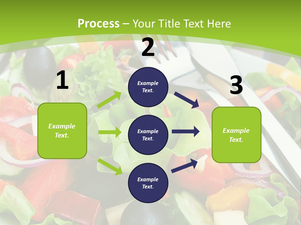A Plate Of Salad With A Fork And Knife PowerPoint Template