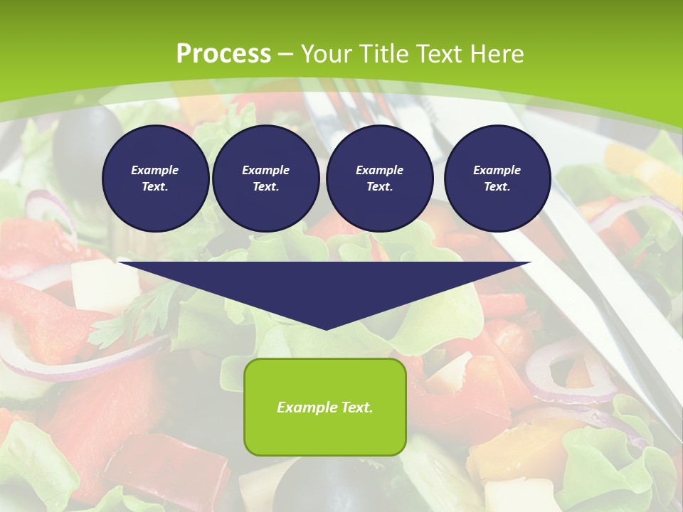 A Plate Of Salad With A Fork And Knife PowerPoint Template