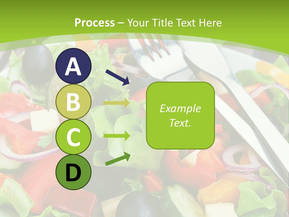 A Plate Of Salad With A Fork And Knife PowerPoint Template