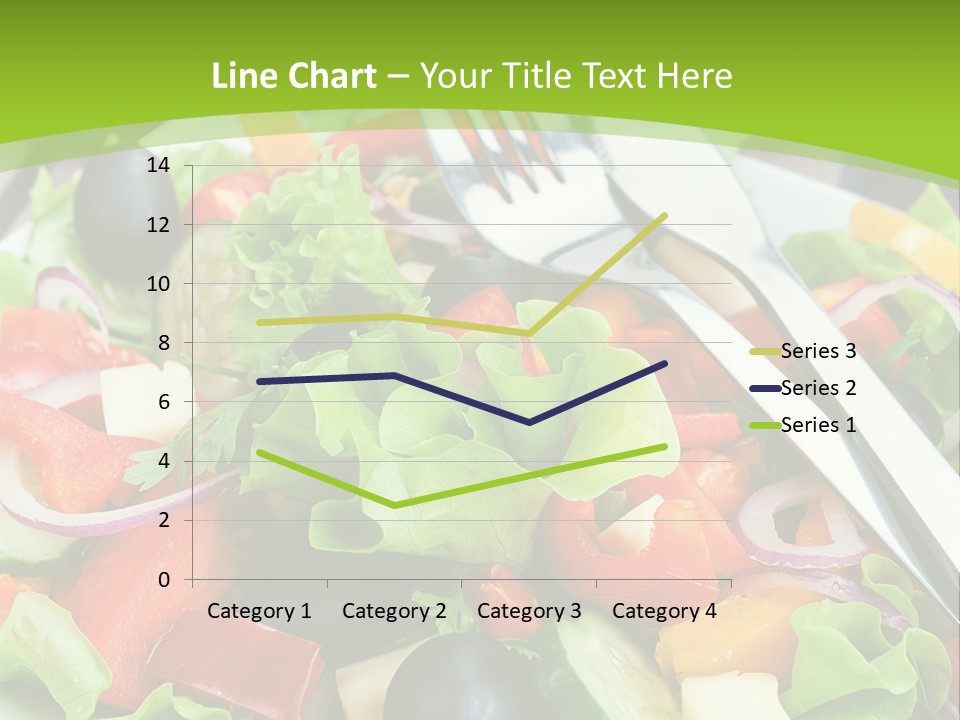 A Plate Of Salad With A Fork And Knife PowerPoint Template