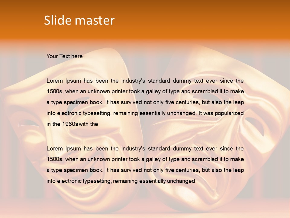 Humor Mask Depression PowerPoint Template