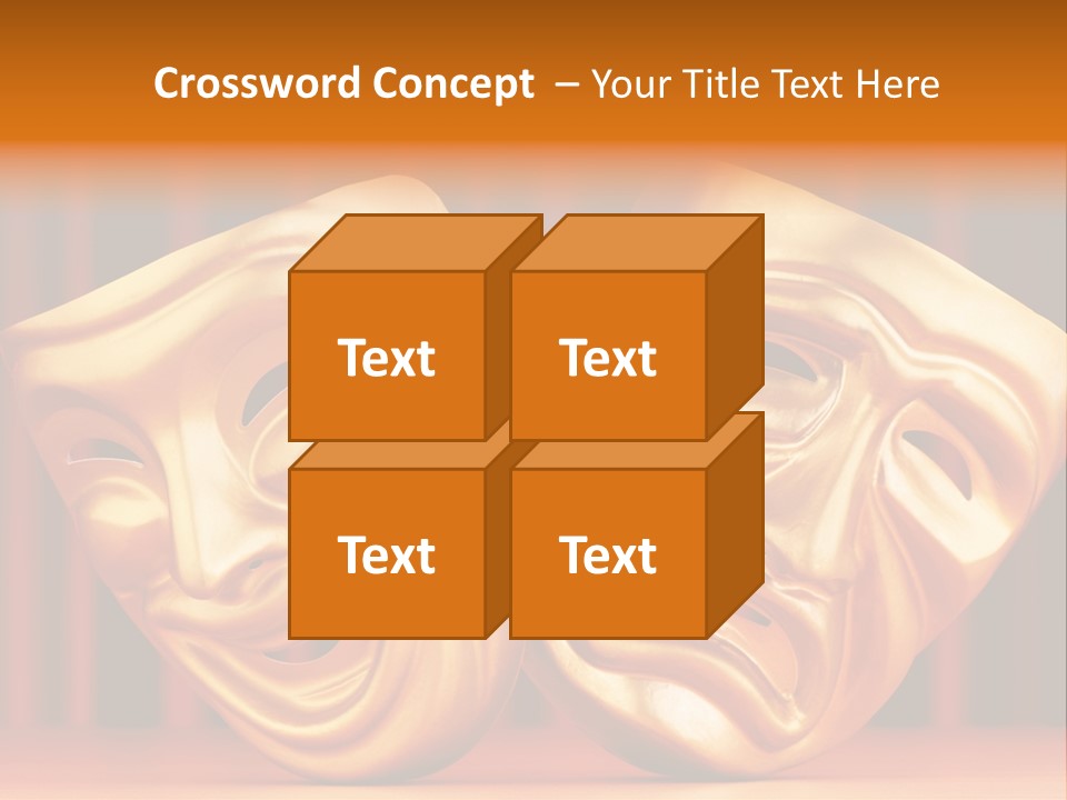 Humor Mask Depression PowerPoint Template