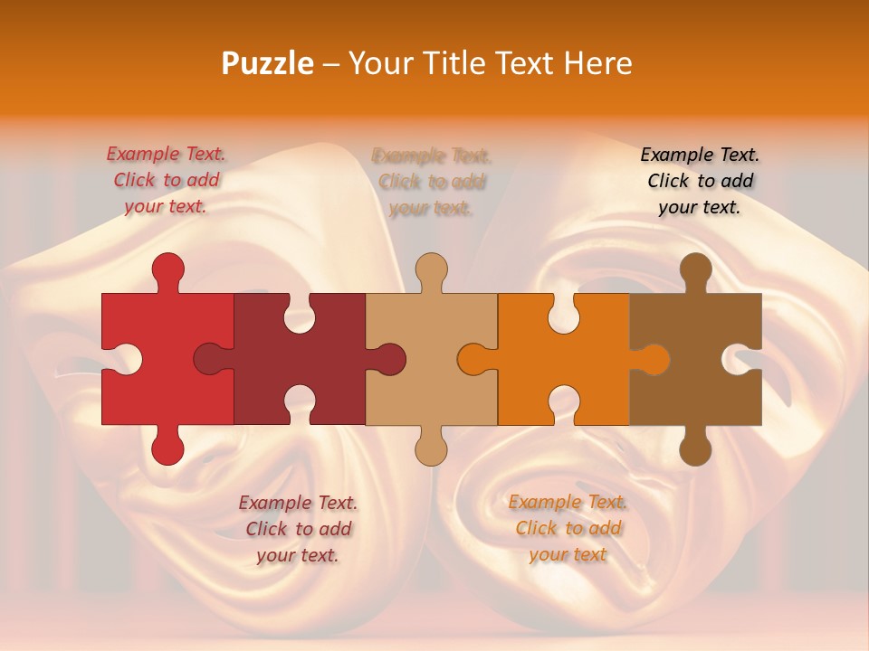 Humor Mask Depression PowerPoint Template