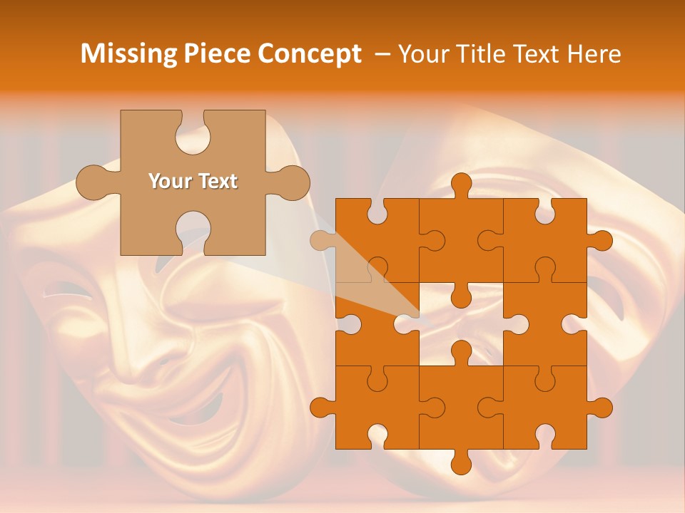 Humor Mask Depression PowerPoint Template