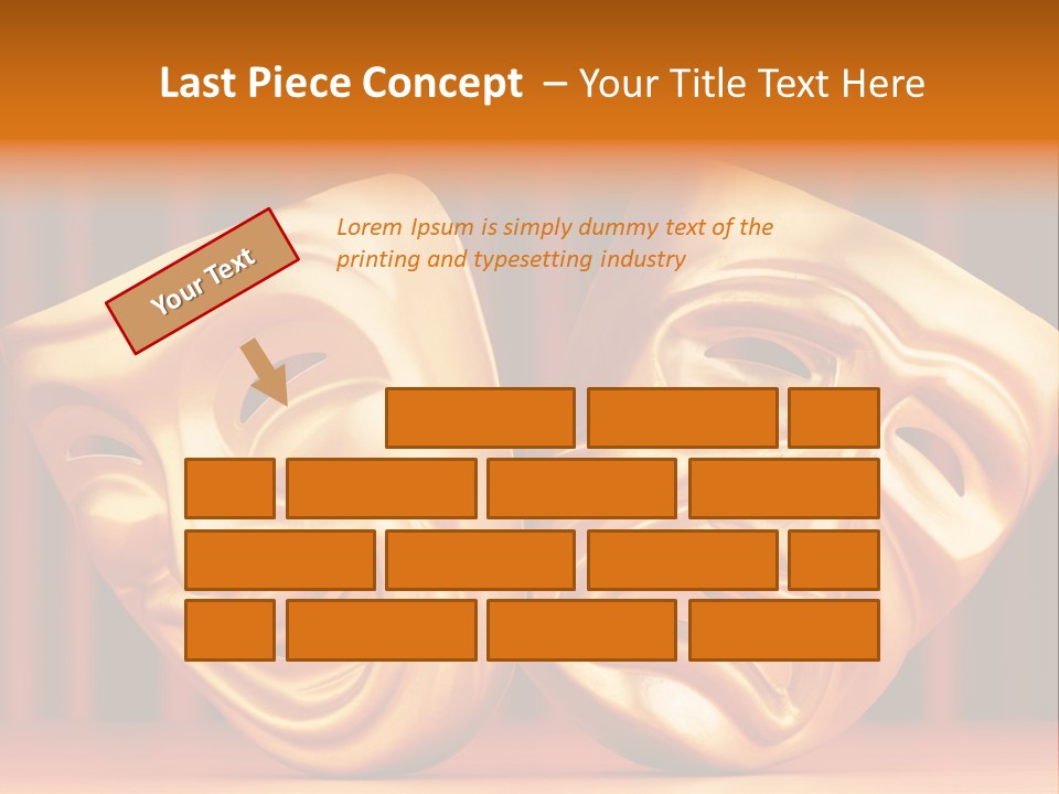 Humor Mask Depression PowerPoint Template