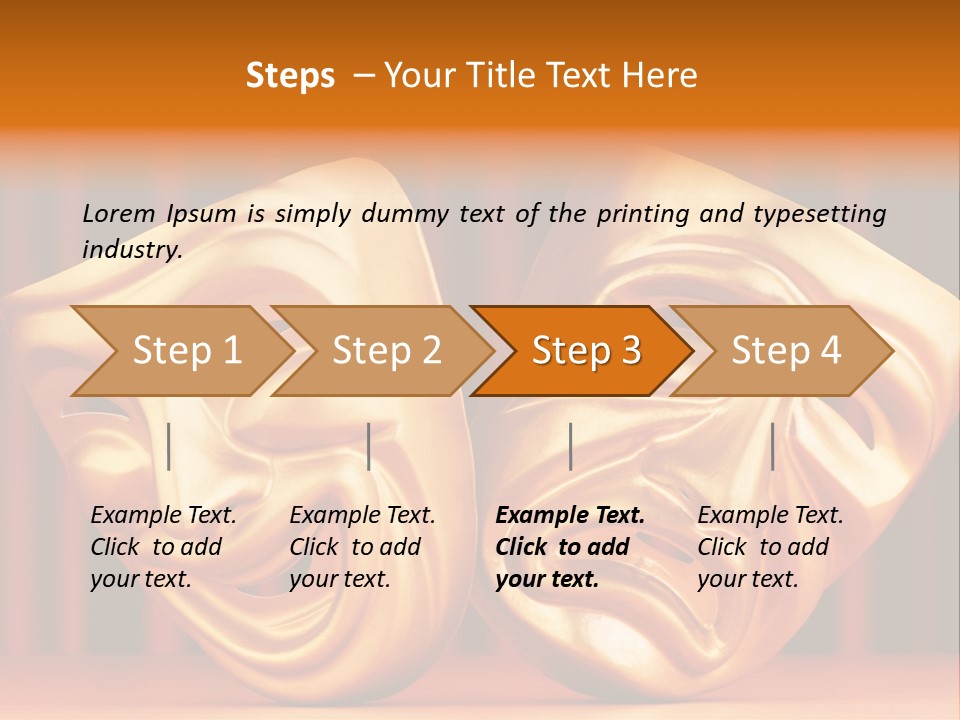 Humor Mask Depression PowerPoint Template
