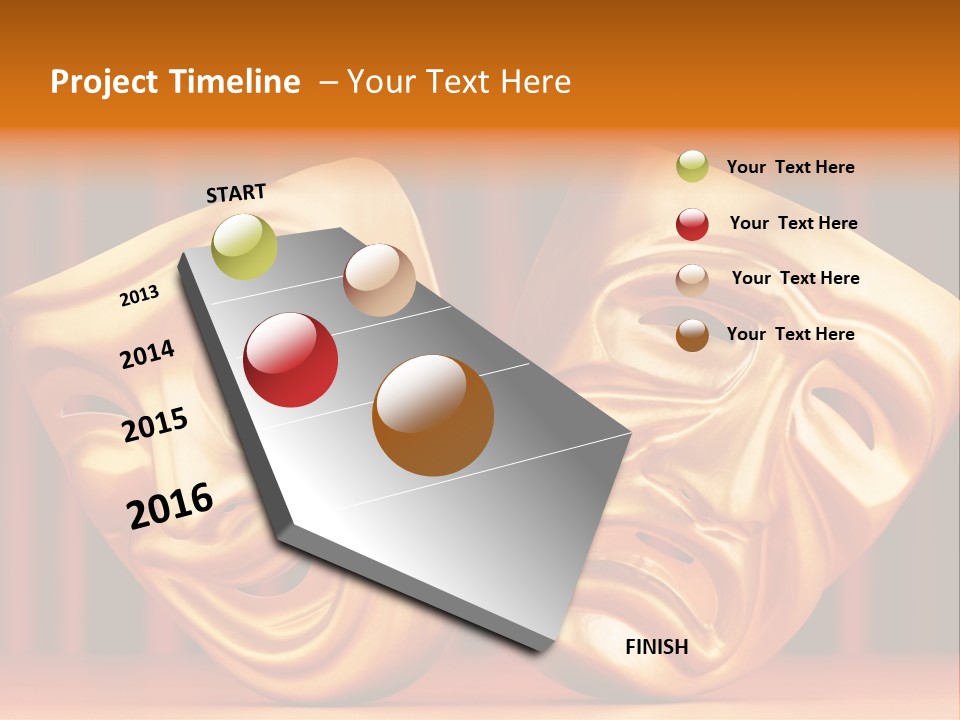 Humor Mask Depression PowerPoint Template