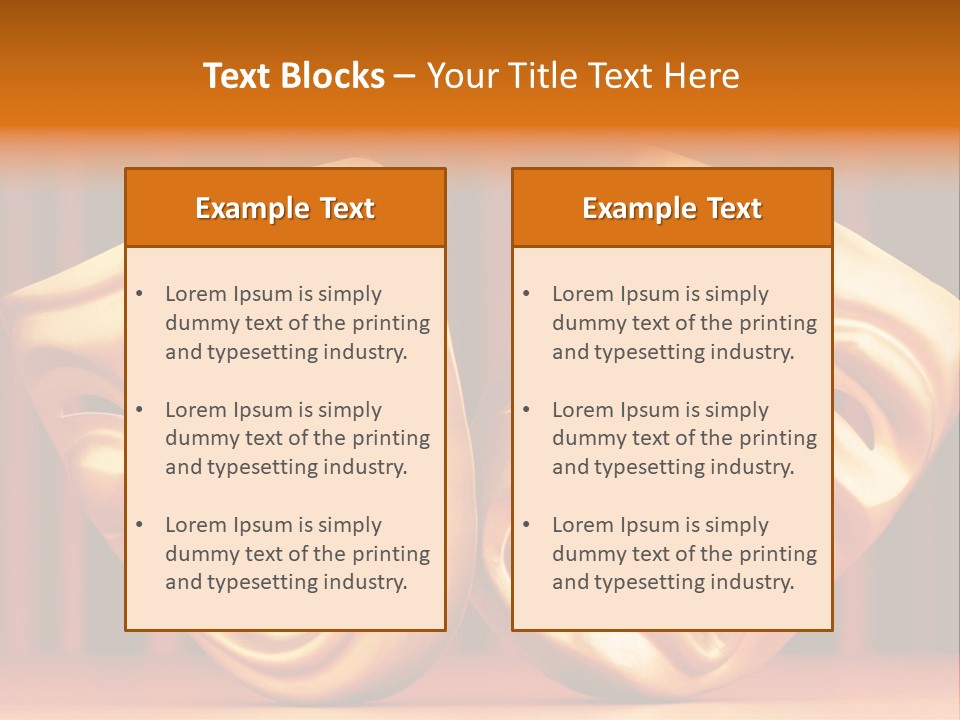 Humor Mask Depression PowerPoint Template