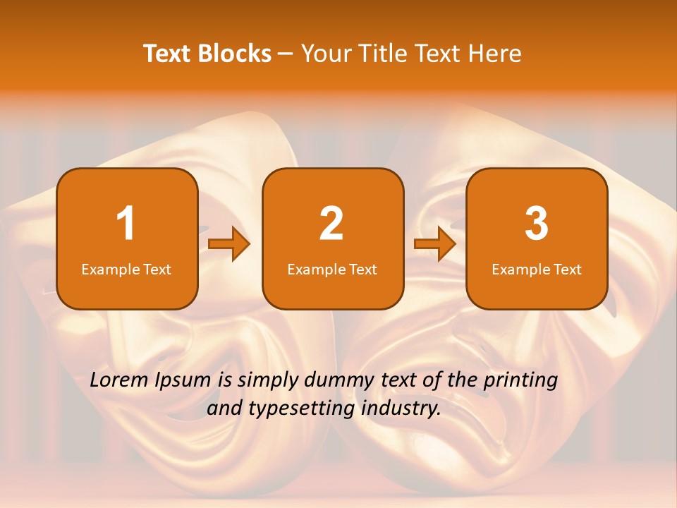 Humor Mask Depression PowerPoint Template