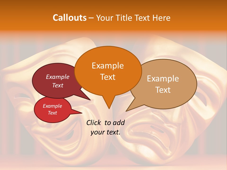 Humor Mask Depression PowerPoint Template